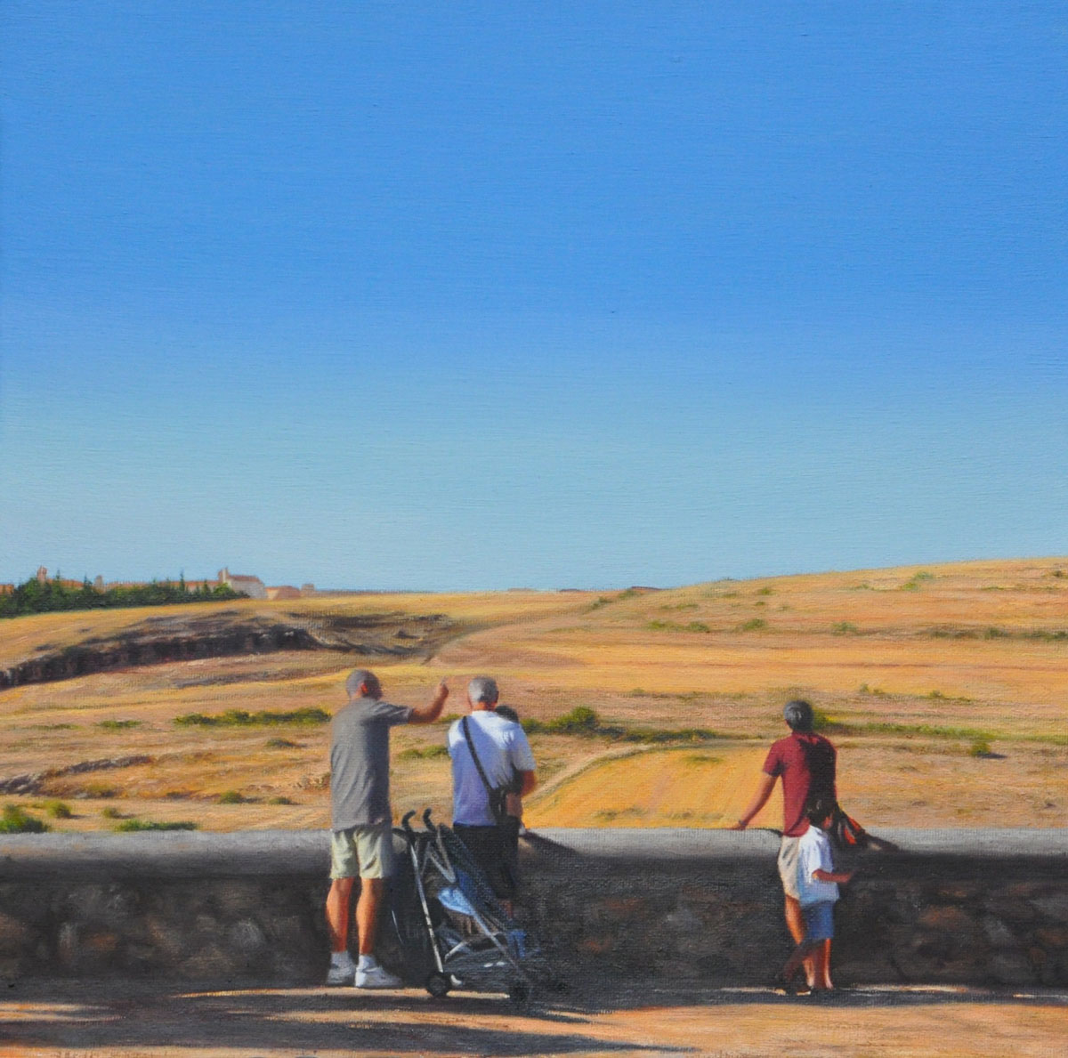 FROM ALCAZAR DE SEGOVIA oil on canvas 30cm x 30cm 20011